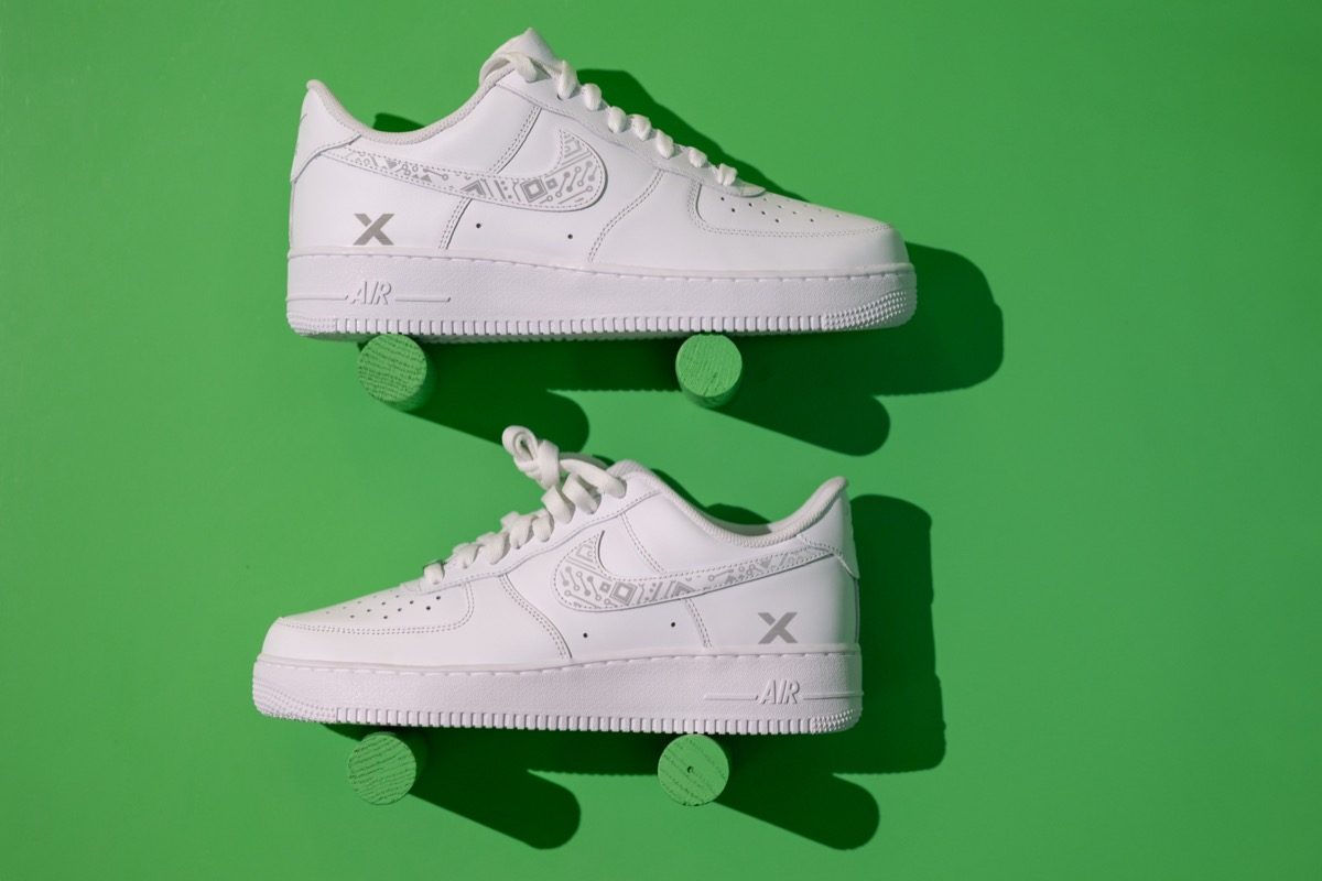 Custom personalized sneakers from the xTool show floor